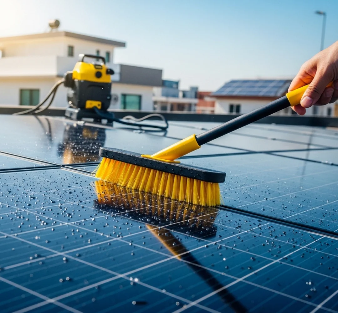 solar panel cleaning brush